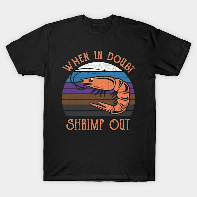 Jiu jitsu Shrimp in Belt Rank Sunset Retro BJJ funny T-shirt T-Shirt by tmuzaa